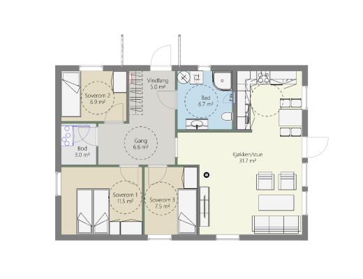 KAMPEN - PLAN - FERDIGHUS AS